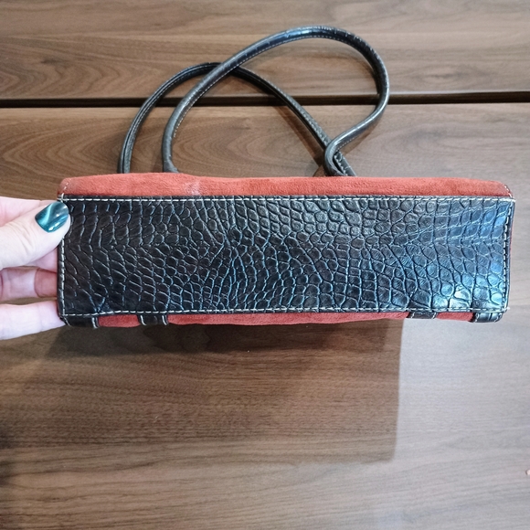 Elegant Rust Color Suede Mini Bag - Picture 4 of 8